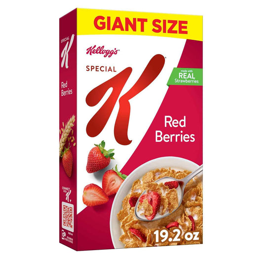 Kellogg's Special K Red Berries Cereal – Light Breakfast Cereal for Weight-Management Routines, 19.2oz Giant Size