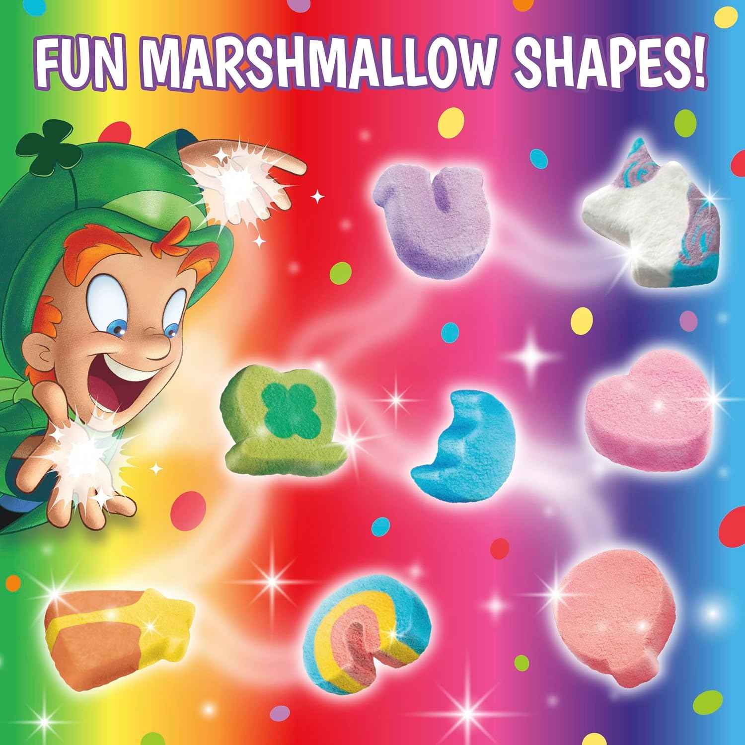 Lucky Charms Rainbow Sprinkles Birthday Cake Cereal with Marshmallows – Fun Kids Breakfast Cereal for the Family Table, 10.9 oz