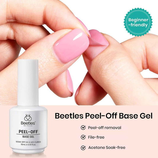 Beetles Peel Off Gel Base Coat for Quick Manicure Change Between Meetings, 10-Minute Removal
