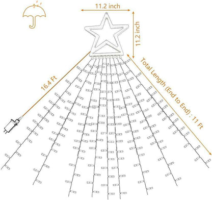 Brightown Star Fairy Lights – Living Room Holiday Centerpiece, 13" Topper Star and 8 Ambient Lighting Modes