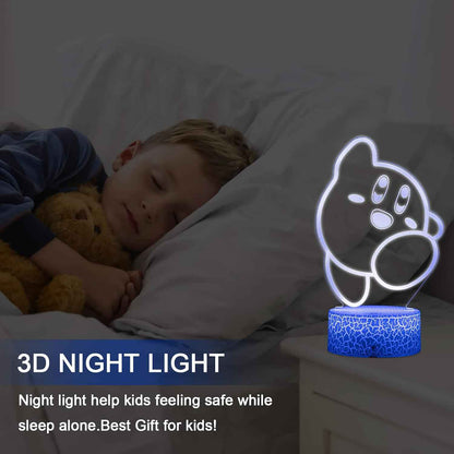 Luminara 3D Illusion Lamp – Modern Bedroom Decor Accent, 16-Color LED Mood Light with Remote and Dimmer