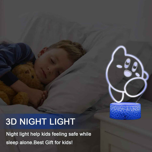 Luminara 3D Illusion Lamp – Modern Bedroom Decor Accent, 16-Color LED Mood Light with Remote and Dimmer