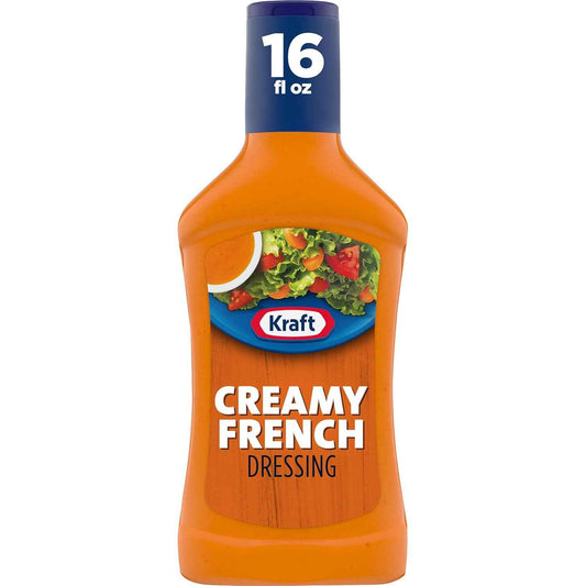 Kraft Creamy French Dressing – No Artificial Flavors Dressing for Clean Eating, 16 fl oz Bottle