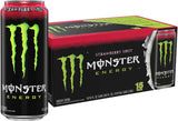 Monster Energy Strawberry 16oz Cans, Pack of 15 – Late-Night Study & Gaming Focus Fuel for College Students