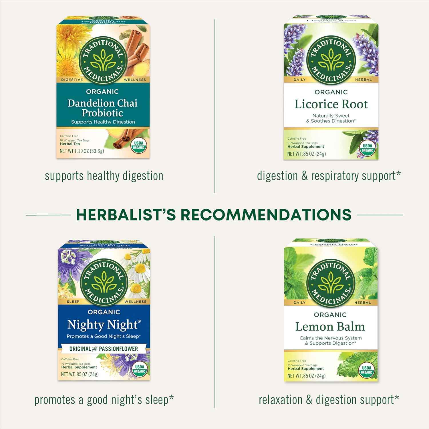Traditional Medicinals Organic Chamomile Tea – Thoughtful Self-Care Gift for Her, Relaxing Herbal Tea for Birthdays and Holidays, 16 Bags
