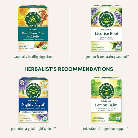 Traditional Medicinals Organic Chamomile Tea – Thoughtful Self-Care Gift for Her, Relaxing Herbal Tea for Birthdays and Holidays, 16 Bags