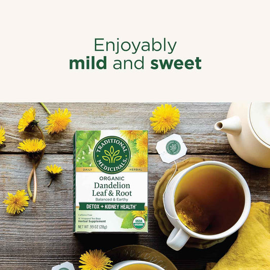 Traditional Medicinals Organic Dandelion Leaf & Root – Clean-Label Herbal Tea for the Intentional Kitchen