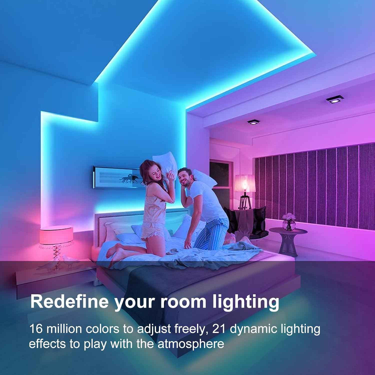 LEBOSP LED Strip Lights – Birthday & Housewarming Gift, Music Sync Smart Light for Her