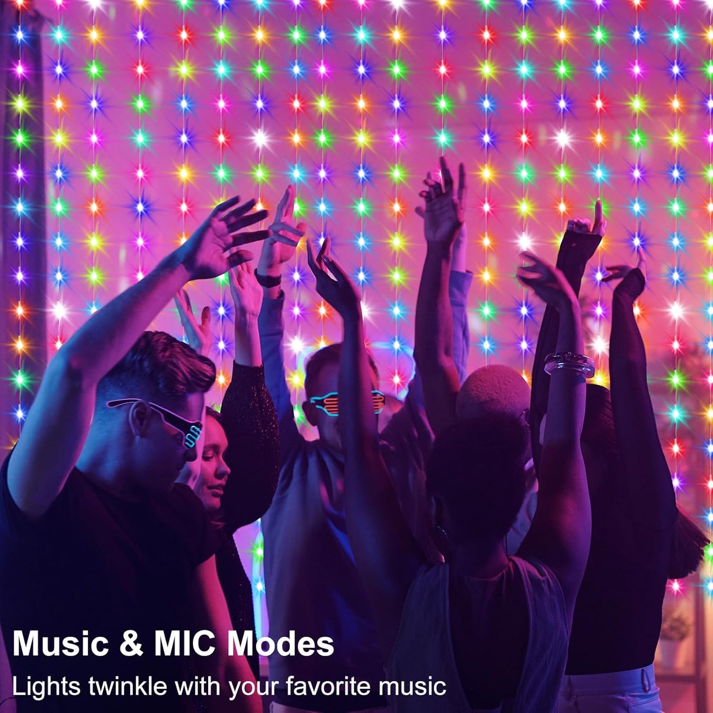 16 million color options with built-in rgb chip per bead