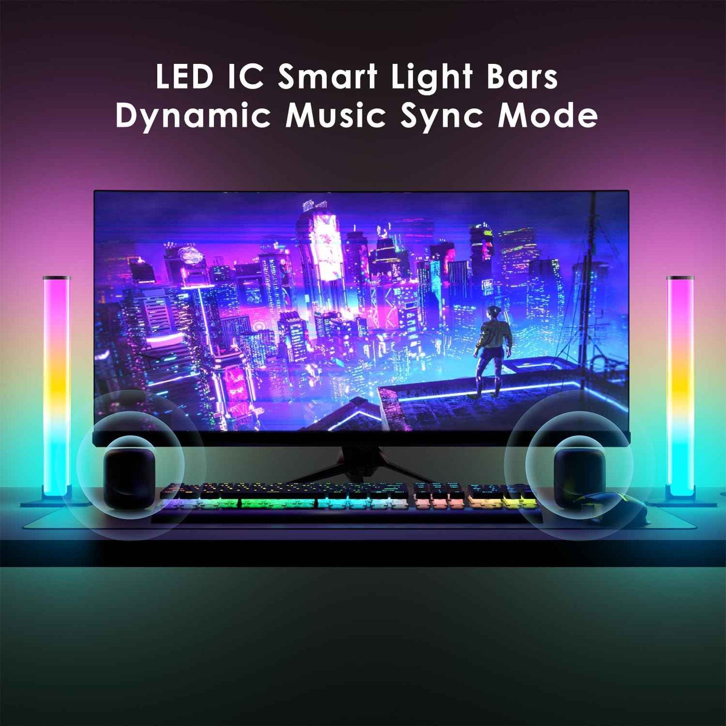 LUMI RGB Light Bar – Living Room Accent Lighting with 16 Million Color Scenes