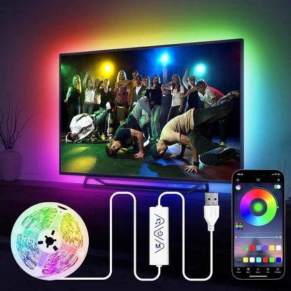 HOUHUI LED Strip Lights 32.8ft RGB+IC – Thoughtful Birthday Gift for Him with Music Sync and App Controlled Ambient Glow