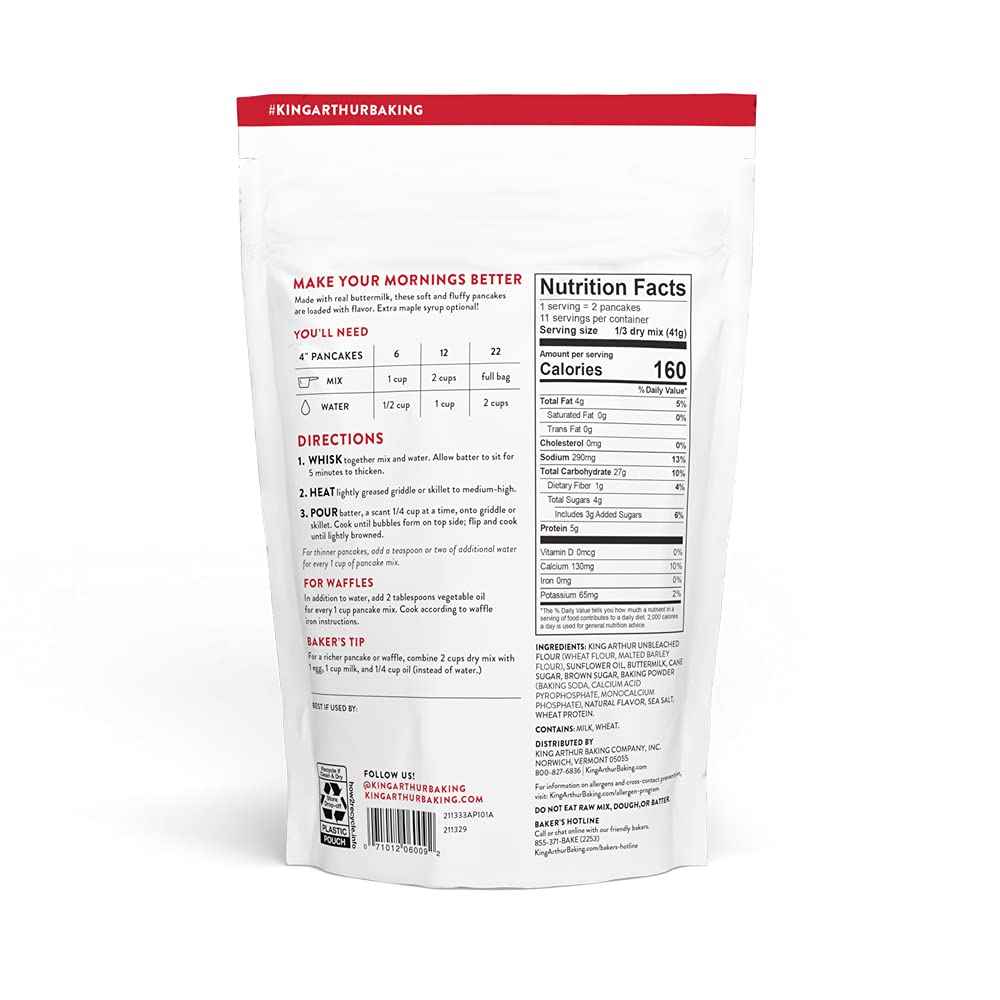 King Arthur Buttermilk Pancake Mix – Kid-Approved Family Breakfast, Just Add Water for Quick Weekend Mornings