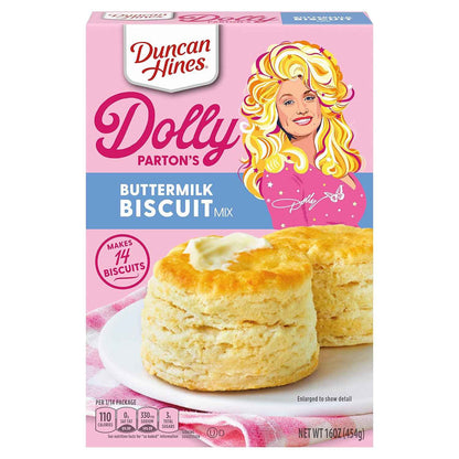 Duncan Hines Dolly Parton's Buttermilk Biscuit Mix, 16 oz. – Oven-Baked Kid Friendly Baking Project for Weekend Mornings