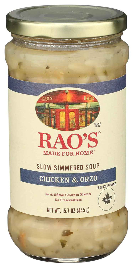 Rao's Made for Home Chicken Orzo Soup – Clean-Label Comfort Meal for Health-Conscious Home Cooks, No Artificial Additives