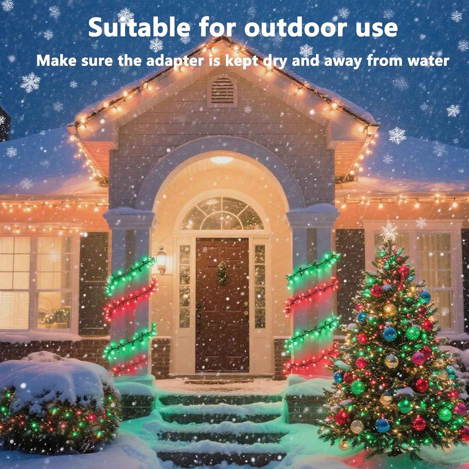 Joomer 66FT 200 LED Flameless String Lights 29V Low Voltage IP44 Waterproof Safe for Kids Pets Sleep Bedroom Night Light