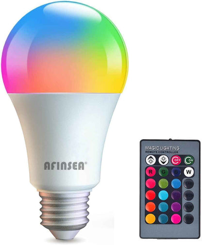 LuminWick RGB Night Light Bulb – Safe Nursery Sleep Light with One-Button Night Mode and 16 Color Options