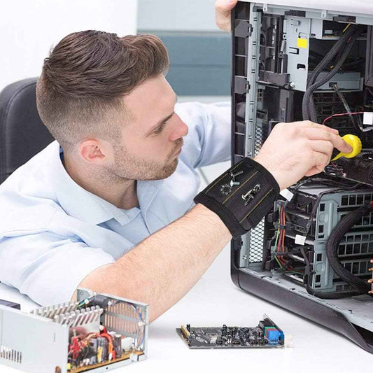 LATME Magnetic Wristband – Unique Birthday Gift for Dad, Handy Tool Wrist Band for Holding Screws and Drill Bits