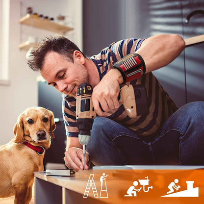 Magnetic Wristband Tool – Hands-Free Screw Holder for Home Repairs, Ladder Work & Cabinet Installation