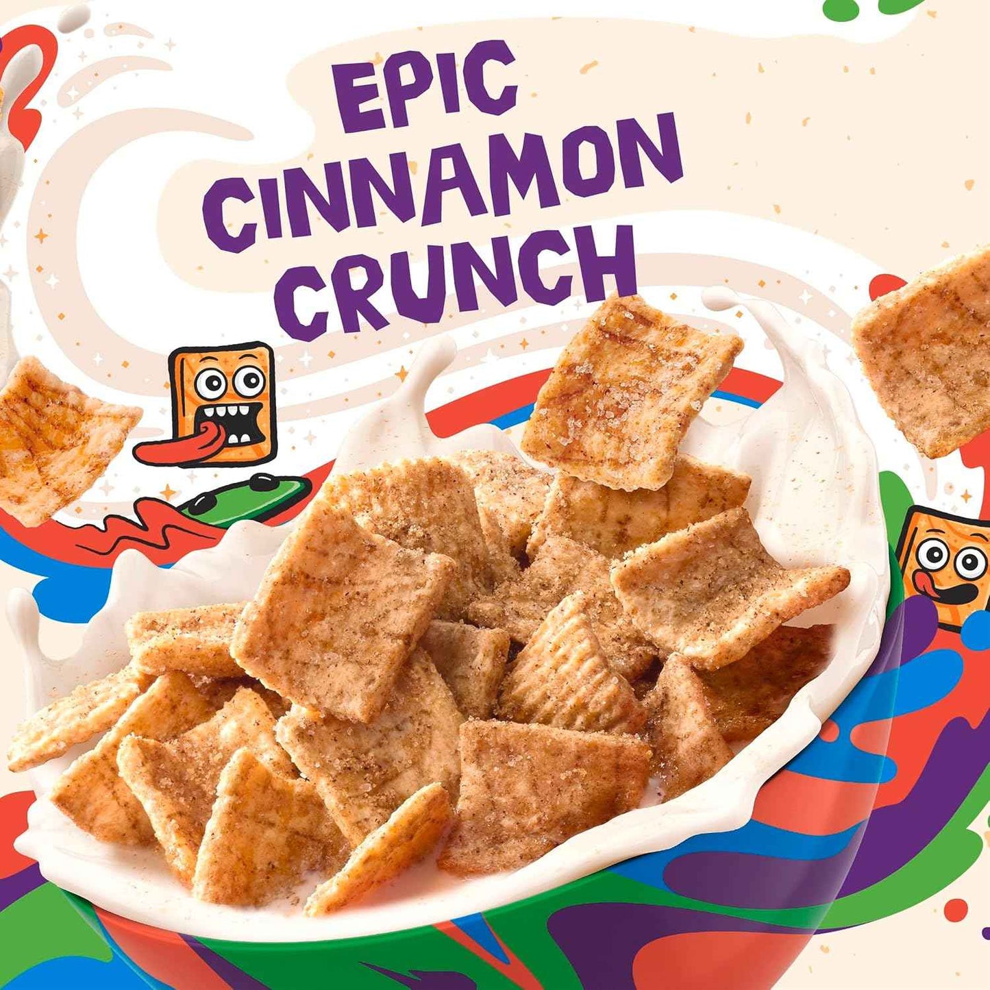 Cinnamon Toast Crunch Cereal – Late-Night Study Snack for College Students, 32 oz Resealable Bag