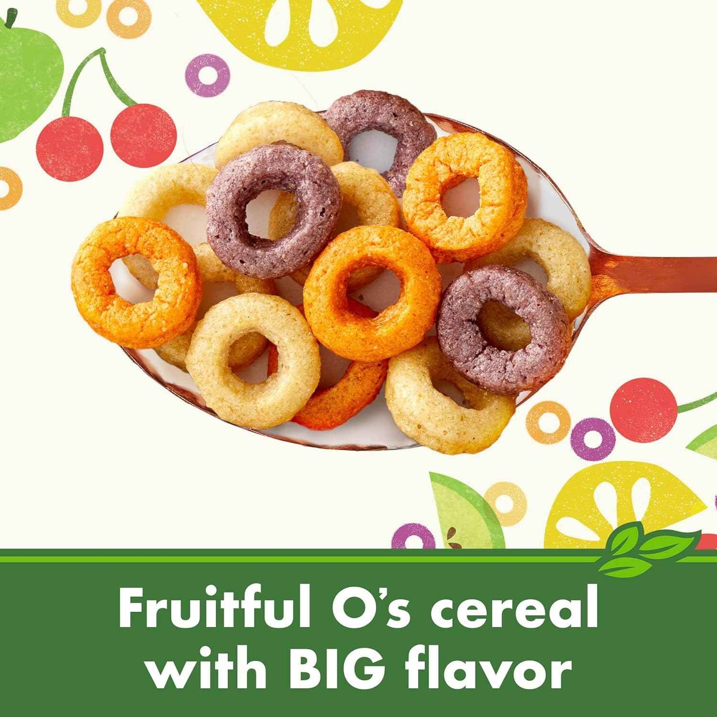 Cascadian Farm Organic Fruitful O's Cereal – Safe Lunchbox Add-In and After-School Snack for Picky Eaters
