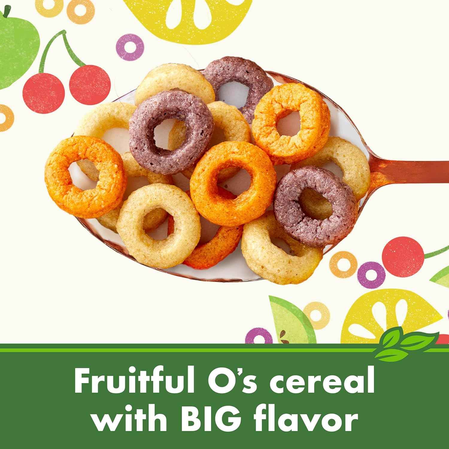 Cascadian Farm Organic Fruitful O's Cereal – Safe Lunchbox Add-In and After-School Snack for Picky Eaters
