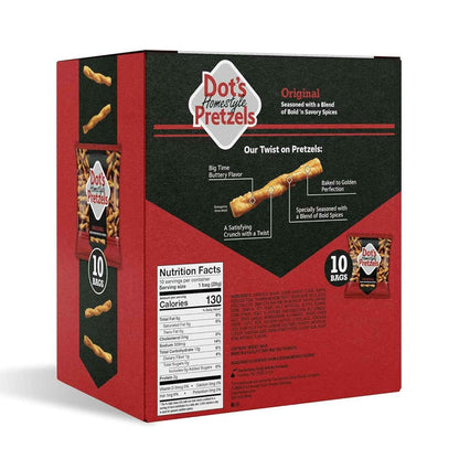 Dot's Pretzels BBQ Pretzel Snacks – Resealable Travel Bag for Camping and Picnics