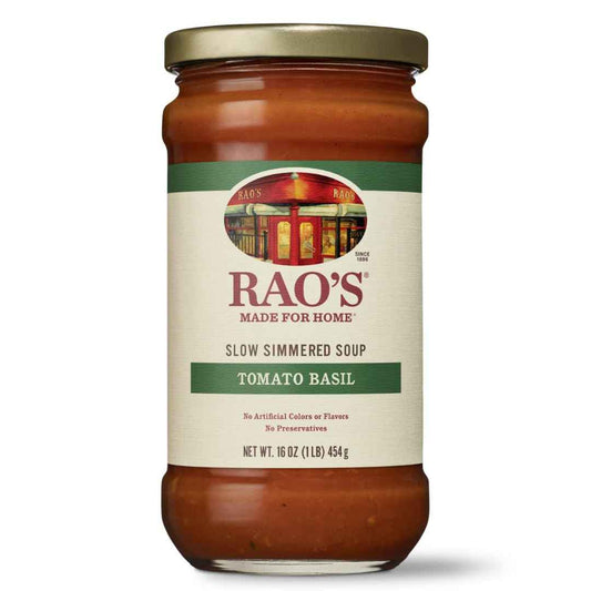 Rao's Made for Home Tomato Basil Soup, 16oz Jar – Wholesome Italian Comfort Food for Mindful Lunch Prep