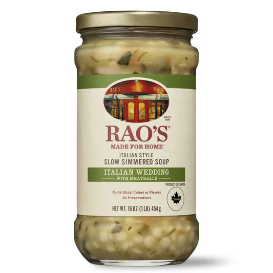 Rao's Made for Home Italian Wedding Soup 16oz – Fast Heat and Serve Lunch for the Busy Office Professional, No Prep Required