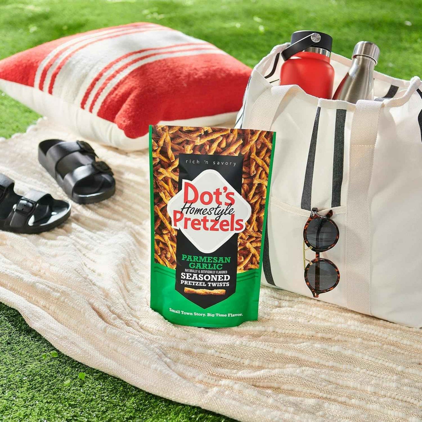 Dot's Pretzels Parmesan Garlic Twists – Family Snack for Kids' Lunches, Playdates, and After-School Munching, 16oz Bag