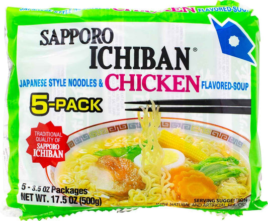 Sapporo Ichiban Chicken Flavored Noodle Soup – Lightweight Camping Meal for Backcountry and Road Trip Dinners