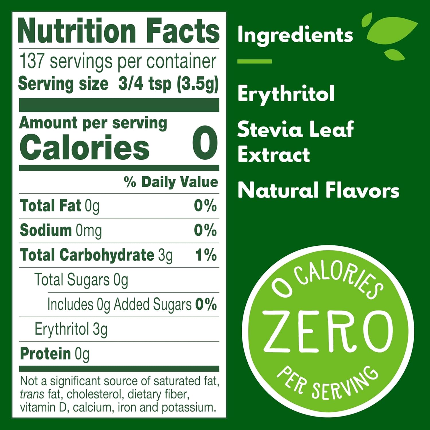 17-ounce refill bag designed to top up the truvia spoonable jar