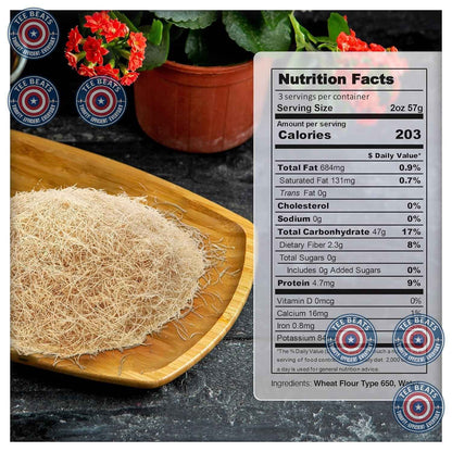 Eastanbul Dried Kadayif Pastry – Pure Two-Ingredient Wellness Baking Staple, Wheat Flour and Water Only Shredded Phyllo for Clean Dessert Making, 6oz