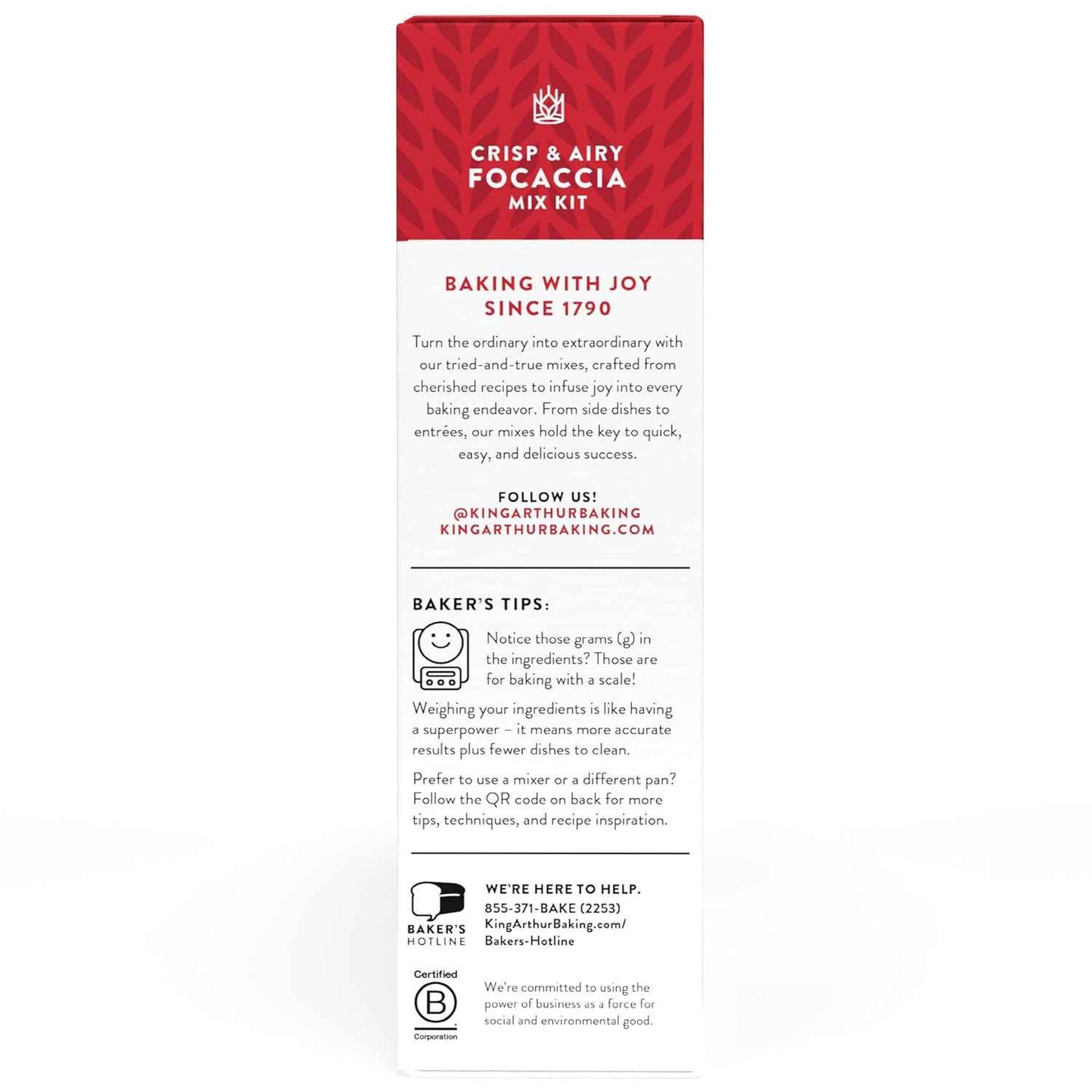 King Arthur Baking Company Focaccia Mix Kit – Premium Housewarming Gift for Foodie Friends, Ready-to-Bake in 1 Hour