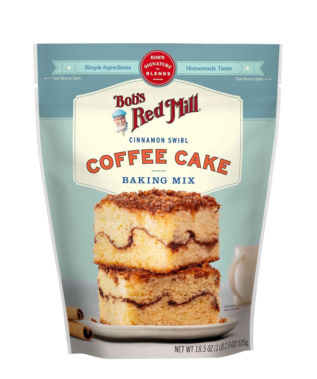 Bob's Red Mill Cinnamon Swirl Coffee Cake Mix – Clean Ingredient Pantry Essential with Three Simple Add-Ins