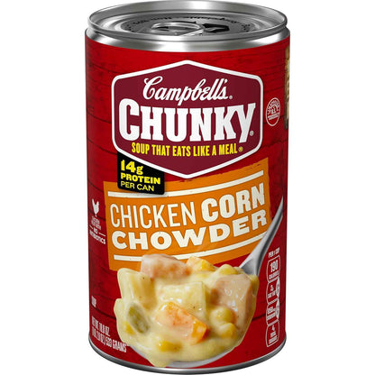 Campbell's Chunky Soup with Country Vegetables – Filling Single-Serve Meal for Calorie-Conscious Routines, 18.8 Oz
