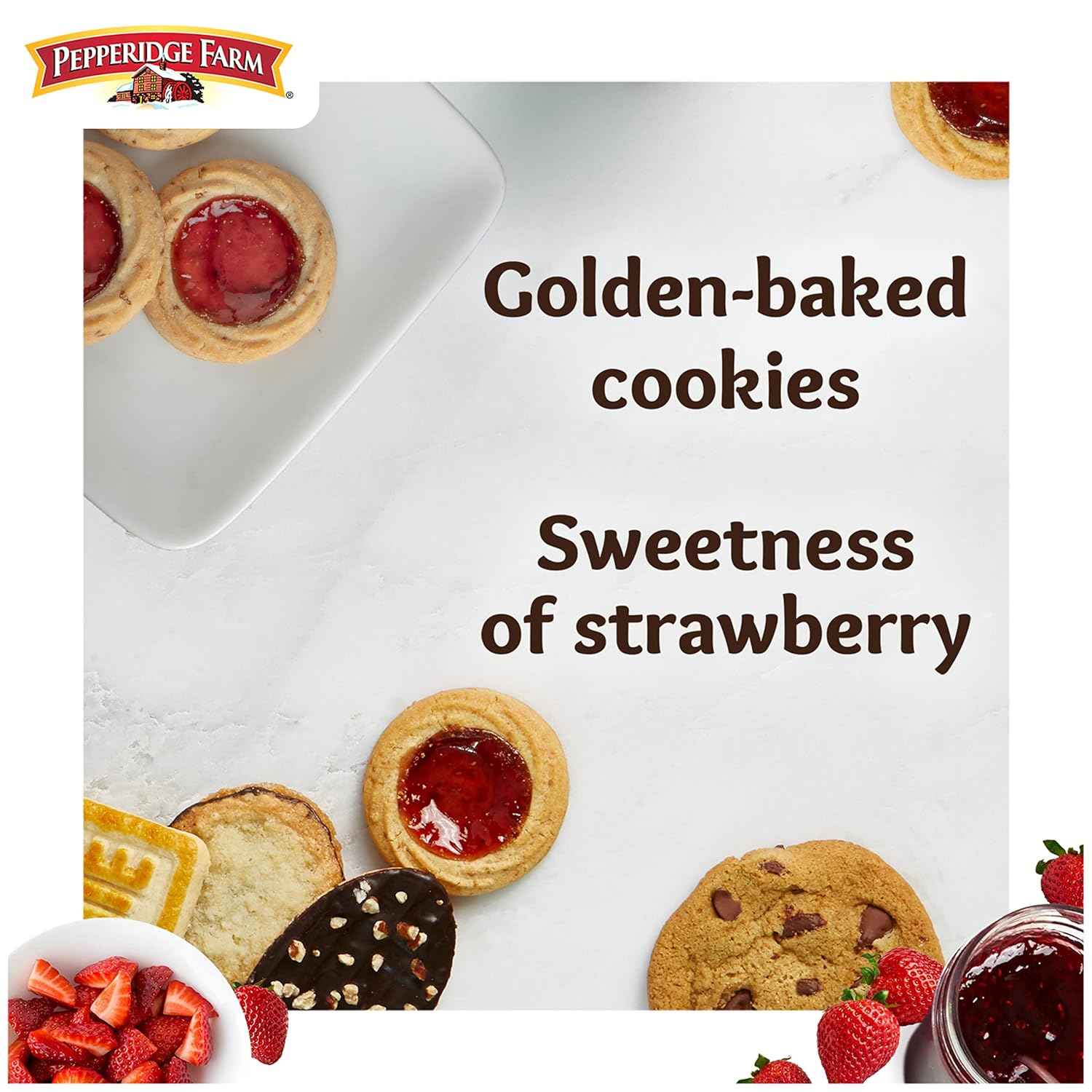 Pepperidge Farm Verona Strawberry Thumbprint Cookies – Pretty Pastry Display for Living Room Snack Boards