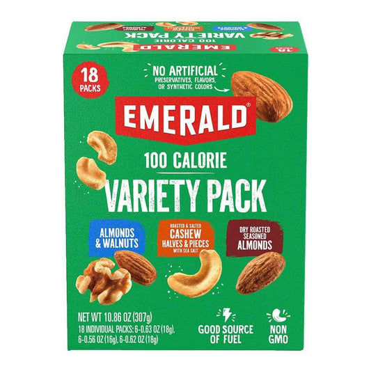 Emerald Nuts Single-Serve Variety Pack – Pantry Staple for Busy Professionals On the Go