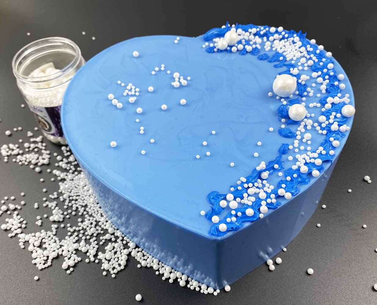 Sweet Sprinklez Glossy Pearl Sprinkles Elegant Cake Counter Topper for Café Display and Home Dessert Styling, 4.2oz