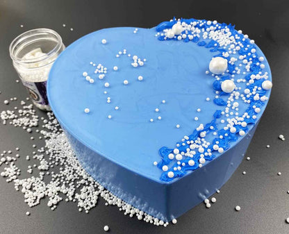 Sweet Sprinklez Glossy Pearl Sprinkles Elegant Cake Counter Topper for Café Display and Home Dessert Styling, 4.2oz