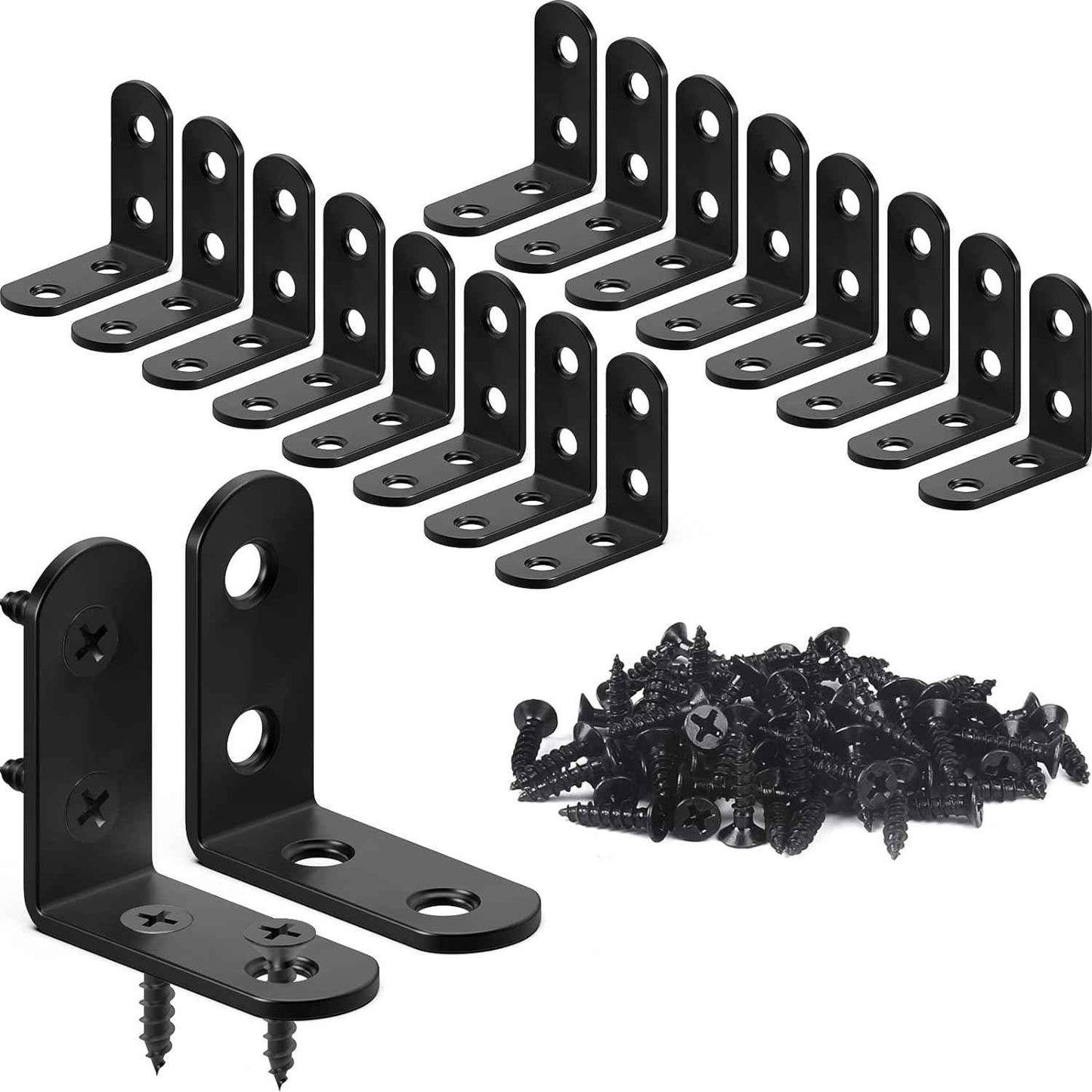 FATLODA L Bracket Kit – Furniture Safety Hardware for Securing Bookcases to the Wall in Kids' Rooms