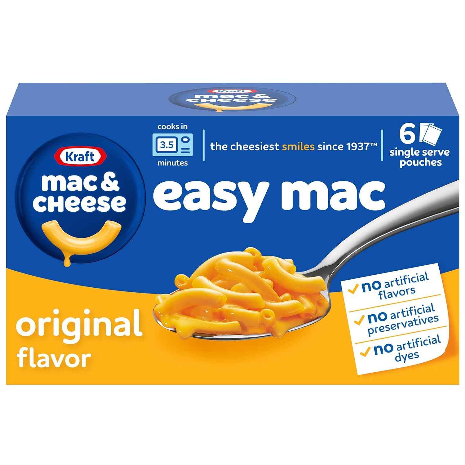 Kraft Easy Mac Single-Serve Mac & Cheese – 3.5 Min Desk Lunch for Remote Workers