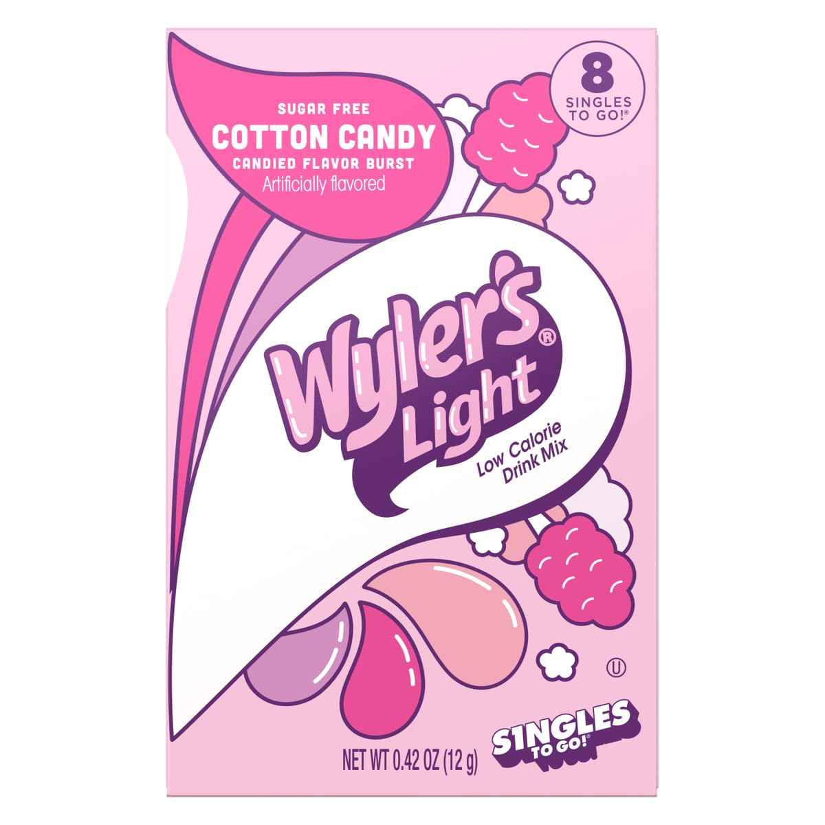 Wyler's Light Cotton Candy Drink Mix - Trendy Nostalgic Gift for Coworkers Classmates and Stocking Stuffers