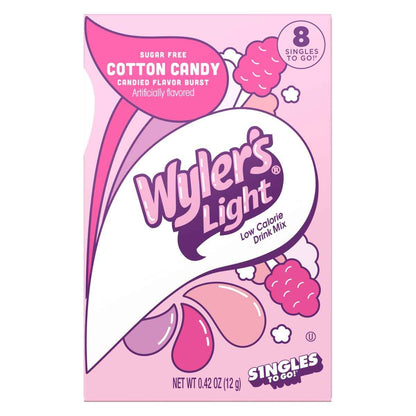Wyler's Light Cotton Candy Drink Mix - Trendy Nostalgic Gift for Coworkers Classmates and Stocking Stuffers
