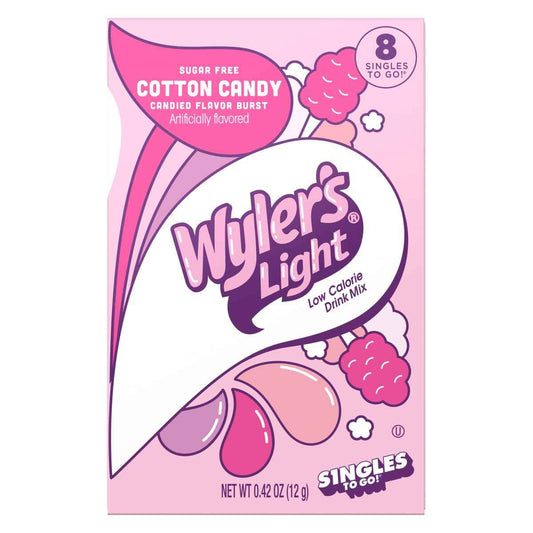Wyler's Light Cotton Candy Drink Mix - Trendy Nostalgic Gift for Coworkers Classmates and Stocking Stuffers