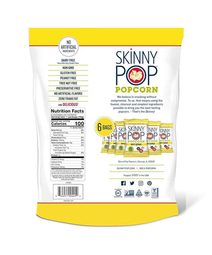 SkinnyPop Butterbeer Popcorn – Mindful Portion Controlled Snack for Wellness Routines, 160 Calorie Servings