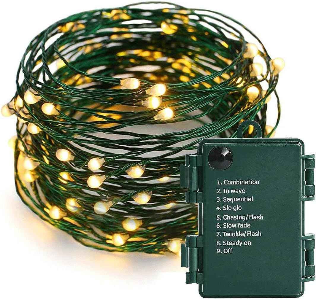 LumioGlow Starry String Lights – Thoughtful Birthday Gift for Her, Aesthetic Warm White Bedroom Decor with Timer