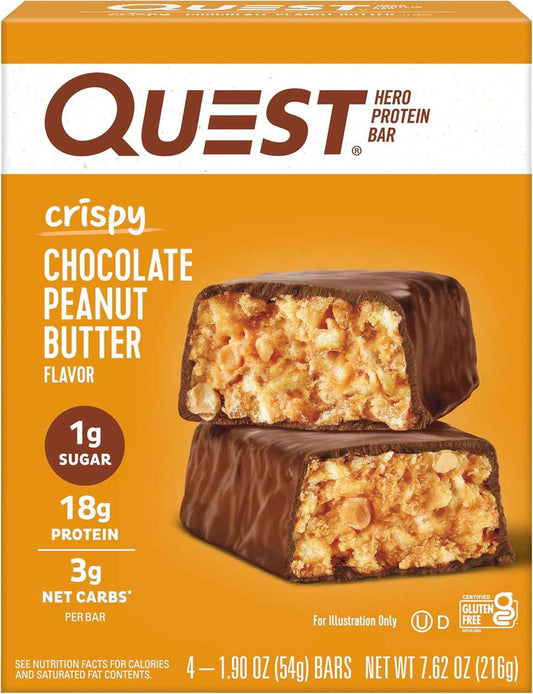Quest Nutrition Cookies & Cream Protein Bar – Post-Workout Recovery Treat for Wellness Routines and Macro-Tracking Diets, 1g Sugar