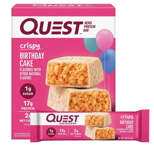 Quest Nutrition Cookies & Cream Protein Bar – Pre-Meeting Energy Boost for Busy Professionals Tracking Macros, 1g Sugar