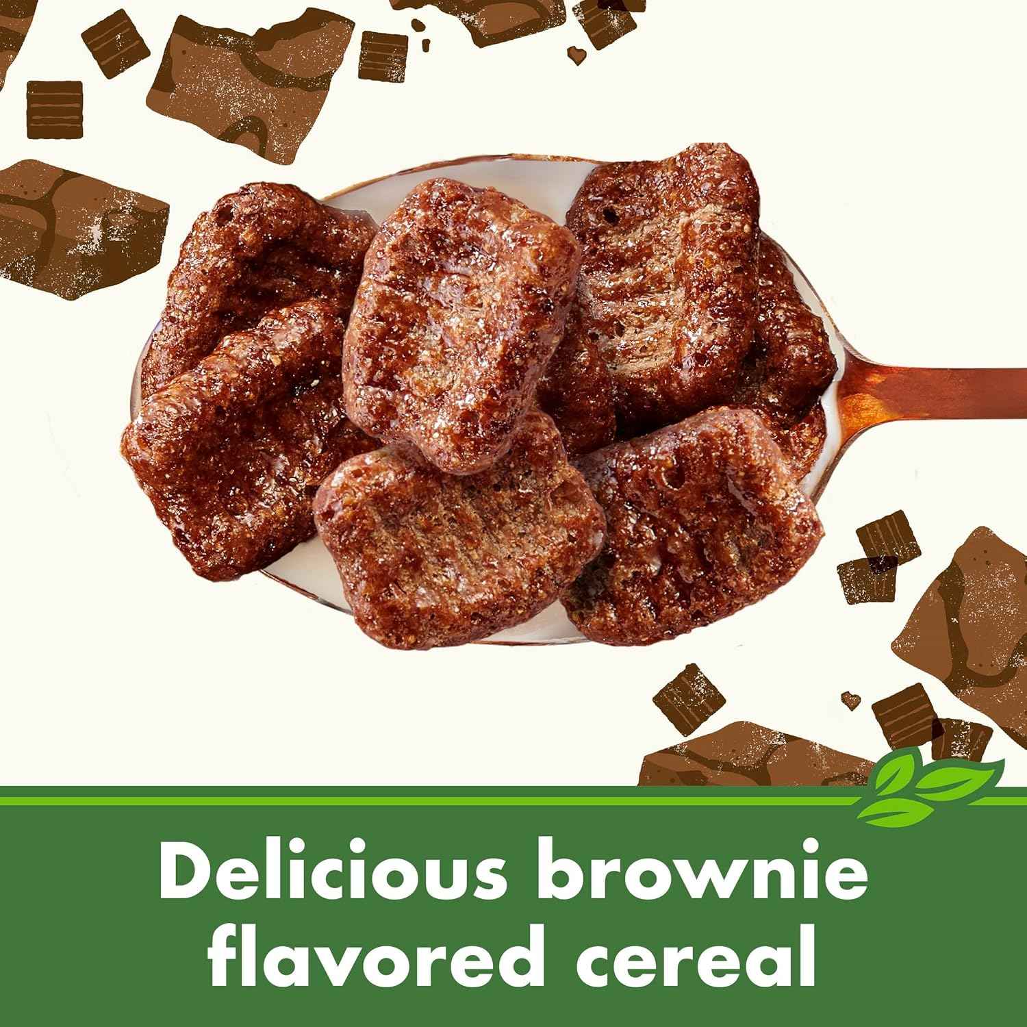 Cascadian Farm Brownie Crunch Cereal – Clean-Ingredient Chocolate Cereal for the Office Desk, Non-GMO Snack
