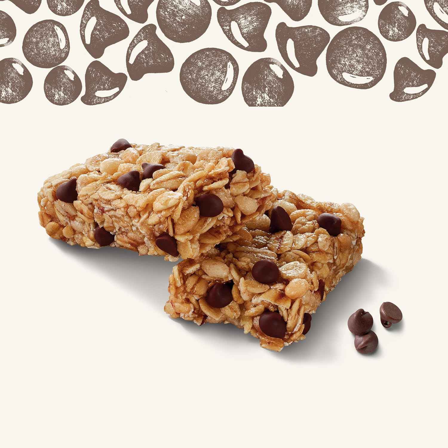 Cascadian Farm Organic Dark Chocolate Chip Granola Bars – Healthy After-School Snack for Kids Lunch Boxes, 12.3 oz Box